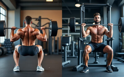 Comparaison entre Squat à la Barre Libre et Squat à la Smith Machine : Avantages, Techniques et Résultats